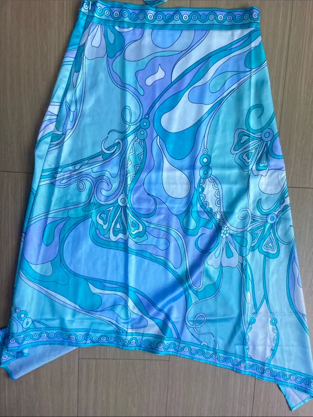 Emilio Pucci Aqua-Turquoise Silk Backless Halter Dress - Picture 5 of 8